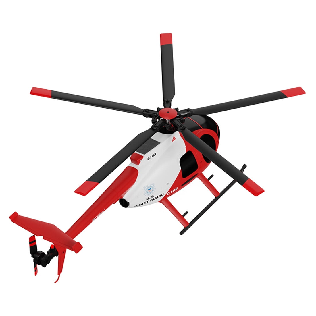 RC-ERA C189 MD500 Little Bird RC Helicopter 4CH 2.4G Brushless Aircraft with Altitude Hold, Optical Flow Option, 6 Axis Gyro, One Key Takeoff Landing, RTF for Adult Beginners - 1 Battery