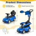 thumbnail image 5 of Costway Adjustable Kid Push & Pedal Ride-On, PP Iron Blue, 32.00 x 14.00 x 32.50 Inches, 9 lbs, 5 of 11
