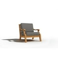 thumbnail image 5 of Adrien 4-Piece Teak Outdoor Patio Deep Seating Set with Charcoal Cushions, 5 of 9