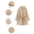 thumbnail image 7 of Ihhxva Windbreaker Jacket for Women Hooded Trench Coat with Pockets Adjustable Waist Women's Longline Lightweight Waterproof Casual Spring Outerwear S-3XL, 7 of 7