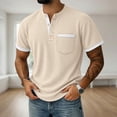 thumbnail image 2 of CHUMUD Pocket T Shirts for Man Short Sleeve Soft V Neck Casual Summer Half Button Basic Tee Shirts, 2 of 7