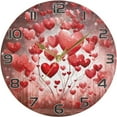 thumbnail image 5 of 10 Inch Valentine's Day Heart Wall Clock, Silent Non Ticking Battery Operated Round Clock for Kitchen Office School Home Decorative, 5 of 7