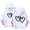 White, variant on CPNG Girls Hoodies Tops Double Heart Print Long Sleeve Hooded Sweatshirts with Front Pocket Kids Loose Fit Daily Pullover Sweatshirt