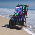 thumbnail image 6 of Yibo Sea Wave Blue Beach Towel Swim Sport Travel Pool Towels, 6 of 8