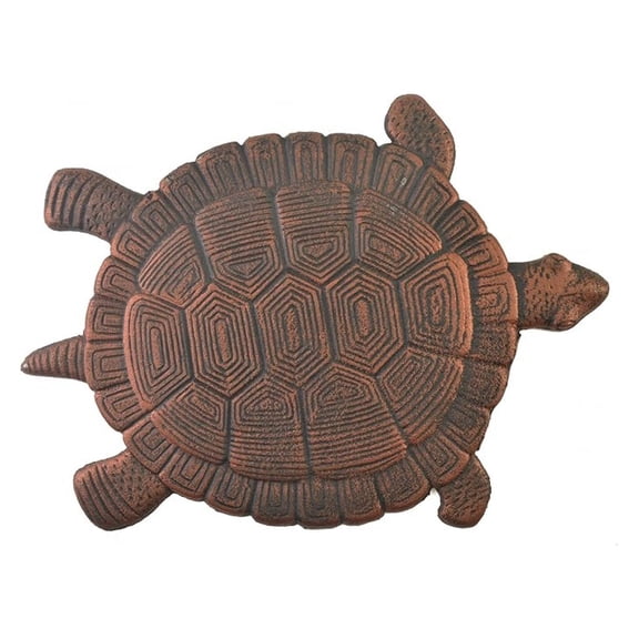 Turtle Stepping Stone Cast Iron Outdoor Yard and Garden Decor Bronze