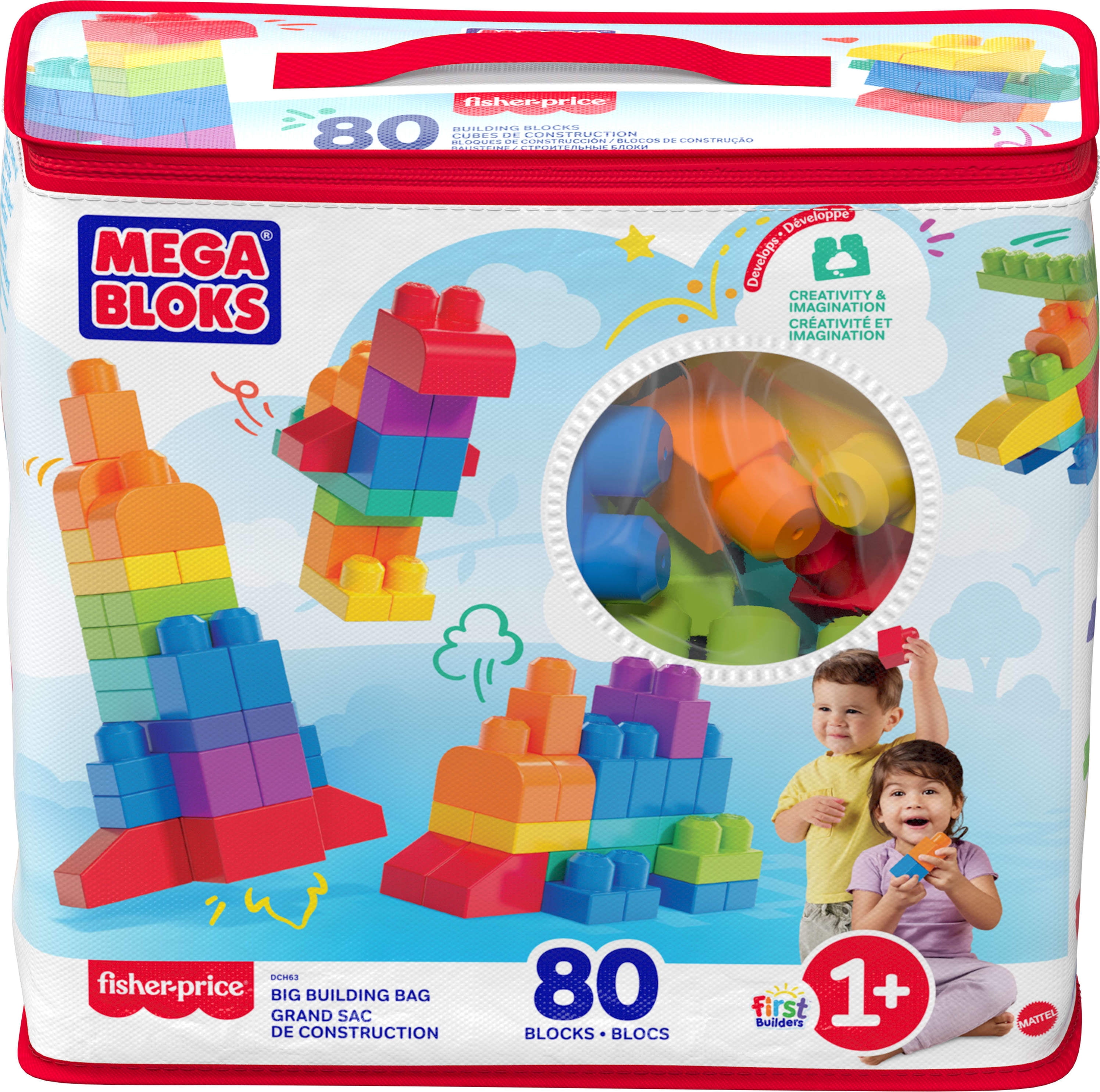 Mega Bloks Grand sac de blocs [80 pièces] Âges 1-5