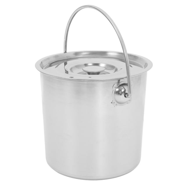 Seau à Compost en Acier Inoxydable Non Marqué pour Cuisine Bac à Compost Argent 1 Pcs