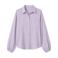 thumbnail image 6 of GigrtiJin Cotton Button Down Shirts for Womens Long Sleeve Collared Loose Blouses Dressy Casual Work Button up Shirts with Pockets, 6 of 7