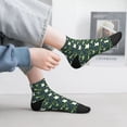 thumbnail image 2 of Fuzoiu Green Frogs Print Adult Socks, Crew Moisture-wicking Socks, Unisex Cushion Crew Socks,Casual Sports Ankle Socks, 2 of 7