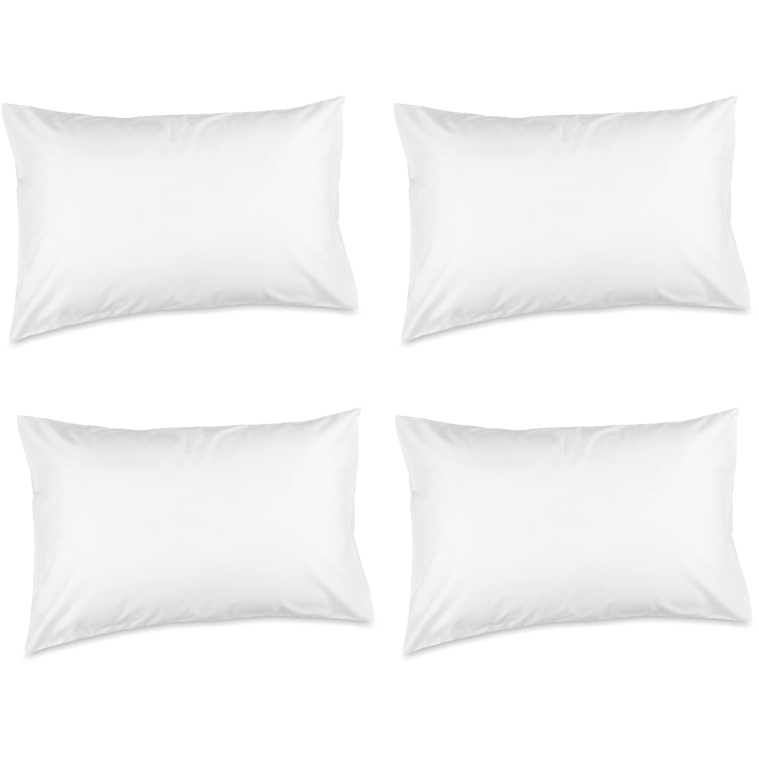 OTOSTAR 18''x18'' Pillow Inserts Set of 4 Decorative 18 Inch Pillow  Inserts-Square Interior Sofa Throw Pillow Inserts with 100% Cotton Cover -  White