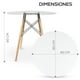 thumbnail image 4 of Mesa Redonda de Madera Mirel Estilo Minimalista Moderno 80 cm Blanco, 4 of 9