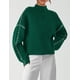 thumbnail image 5 of Suéter PRETTYGARDEN Otoño 2025 Cuello Alto Oversize Talla L - Verde Oscuro, 5 of 7