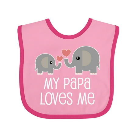 

Inktastic My Papa Grandpa Loves Me Gift Baby Boy or Baby Girl Bib