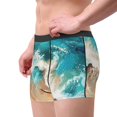 thumbnail image 2 of Balery Ocean Wave Crash Calzoncillos bóxer para hombre, ropa interior de algodón suave y transpirable con cinturilla de nailon-Medium, 2 of 5