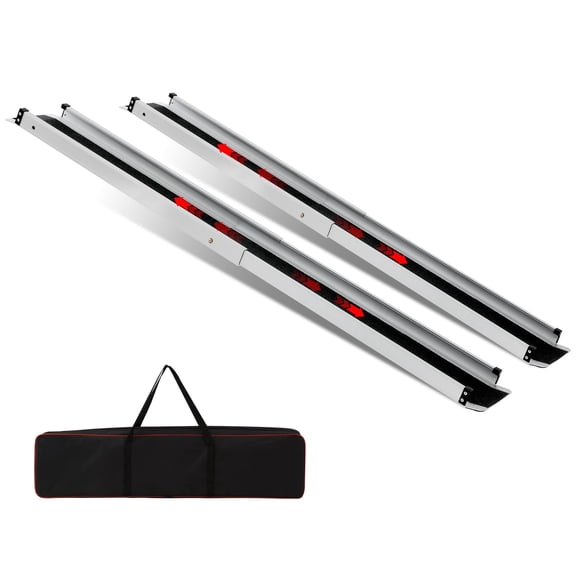 5FT Adjustable Wheelchair Ramp, 600 LBS Heavy Duty Capacity, Non-Slip Portable Threshold Mobility Ramp, Handicap Access Ramp for Home Steps, Stairs, Doorways, Indoor & Outdoor Use