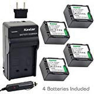 Kastar Battery (4-Pack) and Charger for Panasonic CGA-DU06 CGA-DU07 CGA-DU14 CGA-DU21 VW-VBD070 VBD140 VBD210