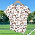 thumbnail image 7 of Novelty Graphic T-Shirt for Women Short Sleeve Crewneck Multi-Sport Balls Print Loose Fit Fun Athletic Theme Top Breathable Casual Summer Clothes, 7 of 7