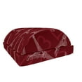 thumbnail image 1 of Eiffel Tower Foot Rest, Romantic Pattern of Hearts and Famous Structures Randomly Arranged, Non-Slip Backing Ergonomic Memory Foam Leg Support for Office, Maroon Dried Rose Ruby, by Ambesonne, 1 of 5
