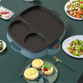 thumbnail image 3 of Electric Omelette Pan Barbecue Pan Electric Cooker Multifunction Non-Stick Hotpot Steamer Steak Frying B US Plug Metal Pink, 3 of 6