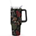 thumbnail image 2 of 40oz Colorful Botanical Mushroom Stainless Steel Flip Straw Tumbler Spill Proof Travel Cup Double Wall Vacuum Insulated Coffee Mug with Top Handle, 2 of 6