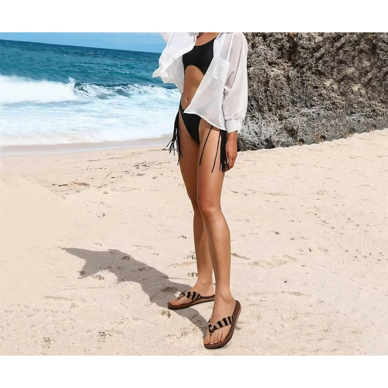 KuaiLu Women s Yoga Foam Flip Flops with Arch Support Thong Sandals Non Slip Walmart