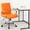 Orange, variant on Emma + Oliver Mid-Back Pink Vinyl Executive Swivel Office Chair with Chrome Base and Arms