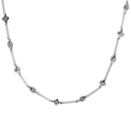 Ladies 0.4 Carat Diamond 18k White Gold Necklace