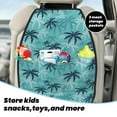 thumbnail image 4 of Palm tree_AL Mats Back Seat Protectors, Car Seat Protector Vehicle Organizers Waterproof Cover Back Seat Cover for Kids with 3 Storage Pockets 2 Pack, 4 of 5