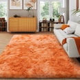 thumbnail image 3 of Socofuz Super Soft Fluffy Rug for Bedroom,6x9 Tie-dye Orange Anti-Skid Plush Floor Carpet for Living Room Home Decor, 3 of 7