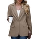 thumbnail image 1 of Blazer informal de negocios para mujer, chaqueta de trabajo de manga larga con abertura frontal y hombreras, moda de otoño 2024, 1 of 8