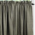 thumbnail image 2 of Heritage House Check Black and Nutmeg 72" x 36" Lined Cotton Curtain Tiers by Raghu, 2 of 4