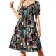 thumbnail image 2 of Vestido de seda colorido estilo jockey con mangas cortas para carreras de caballos, disfraz de verano para mujer, vestido informal de verano para mujer coreana., 2 of 7