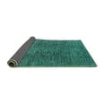 thumbnail image 2 of Ahgly Company Indoor Square Abstract Turquoise Blue Modern Area Rugs, 5' Square, 2 of 4
