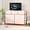 Pink, variant on YYEAN Wide 10 Drawer Dresser,TV Stand Entertainment Center Fabric Storage Dressers Drawers for Bedroom, Hallway, Nursery, Closets, Steel Frame, Wood Top (Pink)