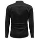 thumbnail image 4 of Camisa Cagnkofi de satén de seda brillante de color liso para hombre con mangas largas elásticas, 4 of 4