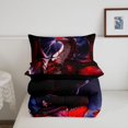 thumbnail image 5 of Manfei Fantasy Dragon Animals Twin Comforter Sets,Retro Lightning Bedding Set,Red Pink,Black Reversible,2pcs,1 Comforter and 1 Pillowcase, 5 of 7