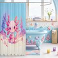 thumbnail image 3 of Manfei 3D Print Axolotl Shower Curtain 72Wx72L,Watercolor Animals Pattern Bathroom Curtain, 3 of 5