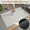 thumbnail image 4 of FEELHOME Bathroom Rug Non Slip Absorbent Bath Mat Woven Quick Dry Machine Washable Bathroom Mat with Rubber Backing Ultra Thin Bathroom Rugs Fit Under Door 24"x35" White, 4 of 8