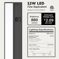 thumbnail image 2 of Halo Under Cabinet Light, 22‑Inch Hardwired Dimmable LED, 2700K/4000K/5000K, Power Cord Sold Separately, Black, UC0122BK27, 2 of 4