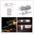 thumbnail image 4 of Cadena de luces LED con forma de carámbano para cortina, 5 m de caída, 0,4-0,6 m, luces navideñas en cascada, decoración para exteriores, fiestas, jardines, casas, bodas, 4 of 5