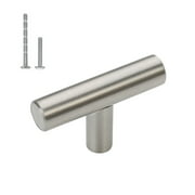 Luigi House 10 Pack Screw Hole Distance 2 Inch (50.8 mm) Brushed Nickel Cabinet Pulls/T-Bar for Kitchen & Bathroom Cabinet Door/ Drawer