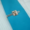thumbnail image 2 of Christmas Tartan Deer and Holly Antlers Square Tie Bar Clip Clasp Tack- Silver or Gold, 2 of 5