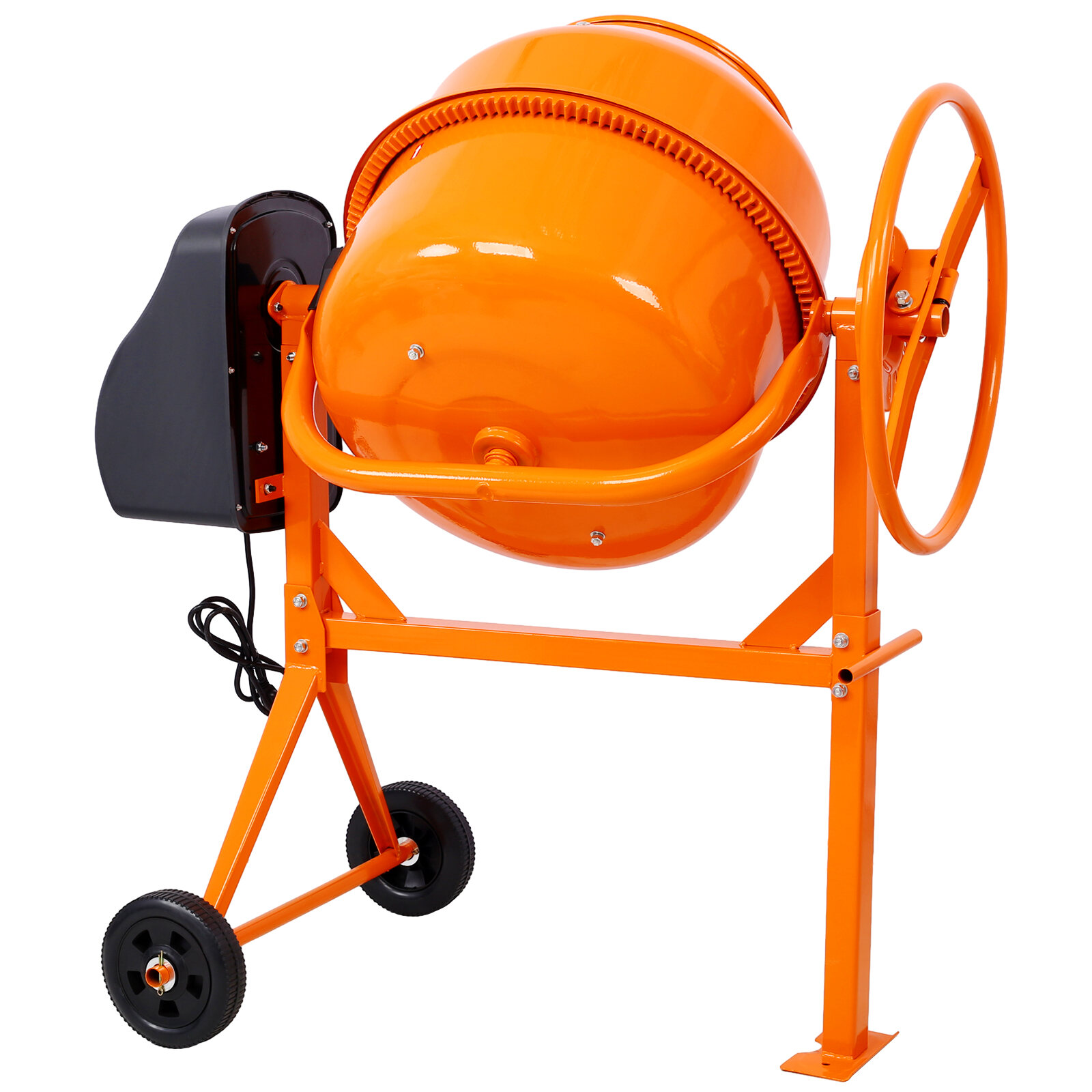 Cu. Ft Electric Cement Mixer - 650W Portable Concrete Mixer Machine for Mortar, Stucco & Feed