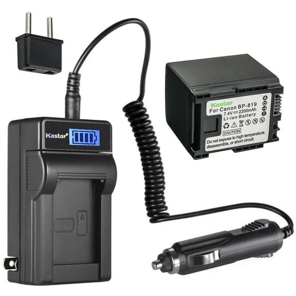 Kastar 1-Pack BP-819 Battery and LCD AC Charger Compatible with Canon VIXIA HF M40 HFM40, VIXIA HF M41 HFM41, VIXIA HF M46 HFM46, VIXIA HF M400 HFM400, VIXIA HF M406 HFM406, VIXIA HF S10 HFS10