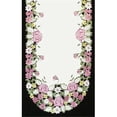 thumbnail image 1 of H0893 Pink Rose & Yellow Daisy Round Doily, 12 in., 1 of 1