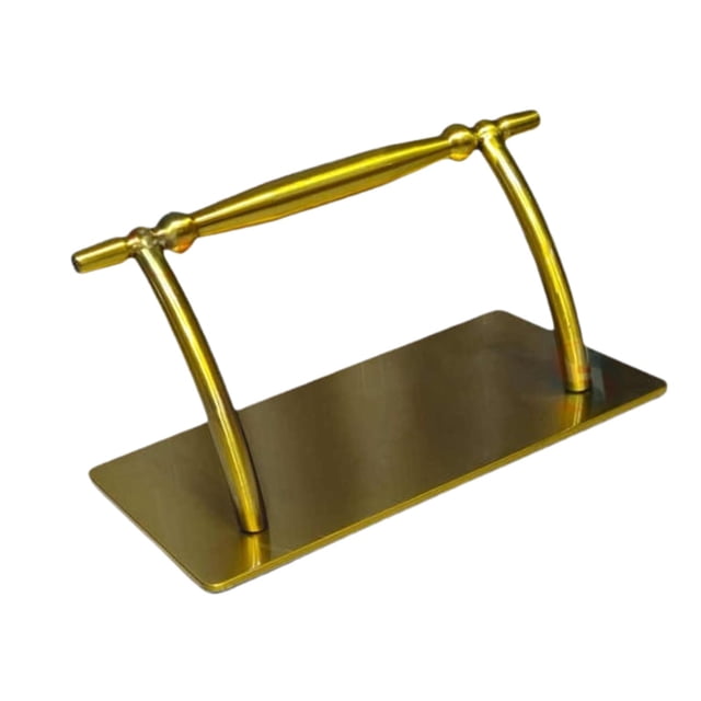 Reposapiés de acero inoxidable para salón, accesorios de soporte, reposapiés móvil, pedal, piezas para debajo del escritorio, peluquería y barbería. Oro