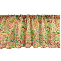 Ambesonne Paisley Window Valance, Colorful Vintage, 54" X 18", Multicolor