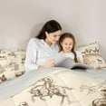 thumbnail image 5 of Homewish Western Cowboy 3 Pieces Queen Comforter Set for Female Men,Farmhouse Horse Cow Ultra Soft Bedding Sets,Retro Vintage Bedding Comforter Set,Microfiber Bedroom Decor,Reversible, 5 of 8