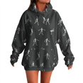thumbnail image 4 of Hoodies Women Halloween Graphic Letter Print Sweatshirt Cozy Long Sleeve Pullover Tops for Fall Holiday Season, 4 of 6