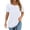1 White, variant on Fantaslook Women Blouses Dressy Casual Summer Short Sleeve Shirts Crew Neck Pleated Tunic Tops